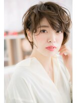 ミック ヘアアンドメイク アップ 駒込店(miq Hair&Make up)&nbsp;女っぷりUP！フォギーベージュ耳かけハンサムショート