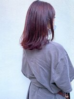 モルニ(MORNI)&nbsp;ラベンダーカラー_マロンベージュ Aラインボブ かきあげ