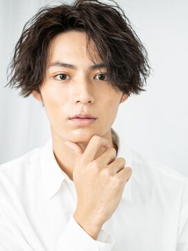 モッズヘア メン 南越谷南口店(mod's hair men) くせ毛風スパイラル/センターパートミディアムマッシュa南越谷