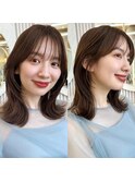 小顔ヘルシーレイヤースタイル透明感カラー【修】20代30代40代