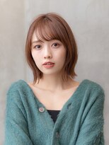 ケアリー 成増(Carelly)&nbsp;大人かわいい前髪セシルカットココアブラウンフリンジウェーブ