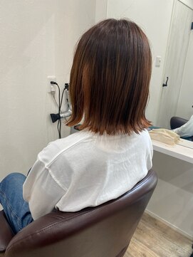 髪の家 カット+ケアカラー+ポイントカラー+トリートメント