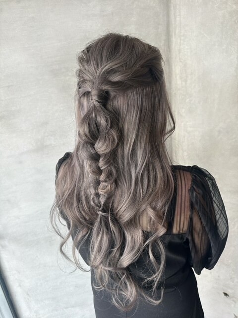 グレーアッシュ・ヘアセット