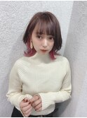 セミディイヤリングピンクシアーカラーカール成増地下鉄成増大山