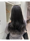 暗髪/透明感/地毛風カラー/韓国/グレージュ