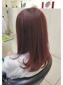 艶やかピンクバイオレットのヘアカラー