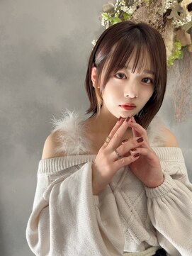 ハロー(...Hello) 外ハネボブ ボブ ボブレイヤー レイヤーボブ イヤリングカラー