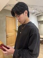 ベリーショート/ダークアッシュ/ニュアンスパーマ/韓国マッシュ