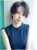 天神【BIRTH】ネビージュショート前髪なしパーマ