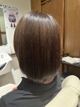 エイチエムヘア(HM HAIR) カット+グレイカラーリタッチ+微還元トリートメント#髪質改善