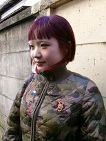 代々木上原美容室 カシスレッドコンパクトボブ