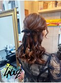 【ヘアセット】ガーリーハーフヘアスタイル /茅ヶ崎ヘアセット