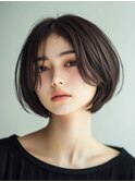 30代40代50代◎大人ナチュラルレイヤーボブ/白髪ぼかし