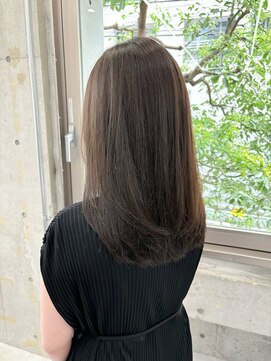 ディジョン 自由ヶ丘(Dijon) 韓国顔まわりレイヤーカットグレージュオリーブベージュブラウン