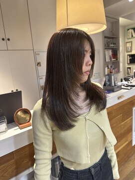 クリアー オブ ヘアー 藤が丘店(clear OF HAIR) レイヤー×オリーブカラー