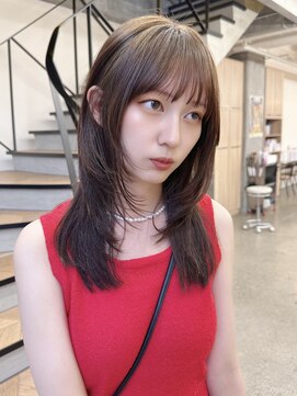 ミリ(mm) レイヤーカット ベージュ カラー 韓国 髪質改善 仙台