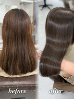 ハピネス 梅田茶屋町店(HAPPINESS)&nbsp;韓国風/レイヤーカット/顔周り/顔まわり/髪質改善/ベージュ