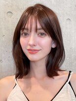 アビーファイブ(ABBEY 5)&nbsp;大人ボブ銀座レイヤーカット有楽町ミディアムボブベージュ