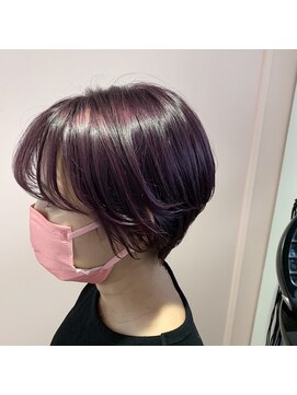 ロナ 岡崎竜美丘店(RONA) ショートボブ/バイオレットカラー.