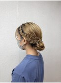 *イベントヘアセット*編み込みアップスタイル*
