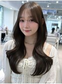 2wayシースルーバング韓国前髪顔周りローレイヤーカットt