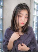 インナーカラーがかわいいロブスタイル☆