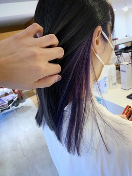 ドゥアージュ(Deux Age) 大人キレイ☆ロングボブ xインナーカラー『パープル』