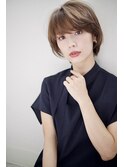 【FRAMEなんば】大人かわいい♪小顔ナチュラルショートボブ