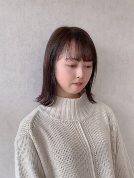 ヴィフ ヘアアンドデザイン(Vif hair&design) ベージュブラウン×外はねボブ