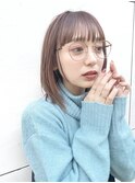 ペールベージュ#ワイドバング#ミニボブ