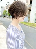小顔カット/大人可愛い/ショートボブ/20代/30代/40代/白髪染め