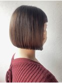 Hona hair ☆ 切りっぱなしボブ×スモーキーベージュ