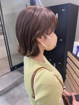 アイリー 名古屋(A/LEE) 切りっぱなしボブ×ラベンダーブラウン