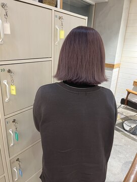 アーサス ヘアー デザイン 鎌ヶ谷駅前店(Ursus hair Design by HEADLIGHT) ピンクグレージュ×外ハネボブ『川口真緒』Instagram→@mao.kawa