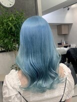 ロウル 渋谷(LOWRL)&nbsp;水色カラー/デザインカラー/ケアブリーチ/ダブルカラー