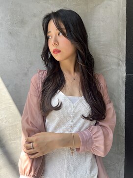 ロンド ストラーダ 心斎橋(Lond strada) 韓国前髪顔周りロング×インナーグレージュ[心斎橋/髪質改善]