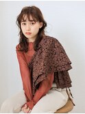 【tetote江坂】外国人風ウェーブパーマ大人ピンクベージュ