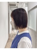 あご下4cm切りっぱなしボブ