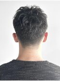 スパイキーショート/アッシュブラック/フェードスタイル
