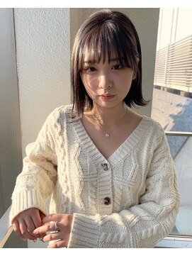 リゲル 加古川(Rigel) 外ハネ/切りっぱなし/ボブ/黒髪/フルバング