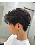 メンズセンターパート/韓国マッシュ/ブルーブラック/八王子