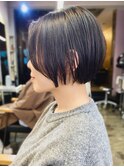 〈n4〉大人ショートハイライト髪質改善キッズカット前髪30代40代