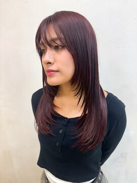 ブルースカイ 二俣川ドンキホーテ店(Blue-Sky) ガーネットピンク韓国風顔周りハイレイヤー