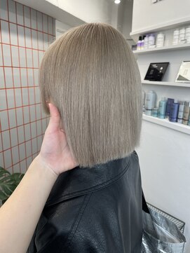 ペレ 渋谷(PELE) デザインカラー/レイヤーカット/ウェットヘア/オリーブベージュ