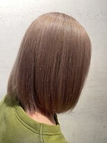 サロンドジョー(salon de joe)&nbsp;ミルクティーベージュダブルカラー髪質改善ケアブリーチボブ