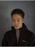 10代20代メンズカットカラーブラウンカラースパイキーショート