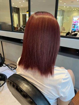 ダブル(W) 切りっぱなしミディアム/チェリーレッド