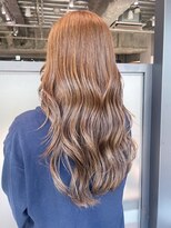 アルバム 銀座(ALBUM GINZA)&nbsp;マロンベージュ似合わせカットフェミニンロング_ba540281