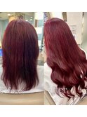 【AYAKA　担当】before/afterレッドロングエクステ８０本