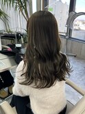 ブリーチなしダブルカラー　オリーブベージュ